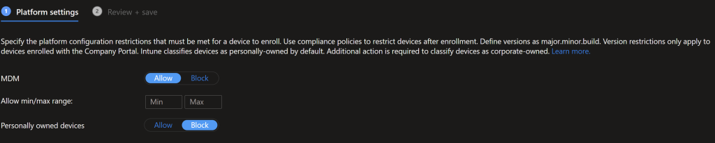 Windows Device Restrictions